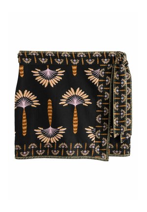 REGULAR FIT - TIE - Wikkelrok - black palm
