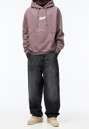 PULL&BEAR Jersey con capucha - bordeaux