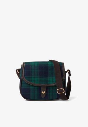 PIOMBO, CROSSBODY BAG WITH TARTAN CHECK. - Cross body bag - blue green