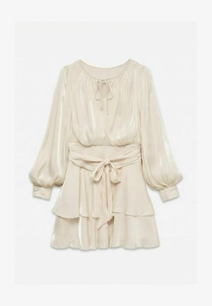 Vero Moda, DRESS VMELISA SHORT DRESS - Jurk - white swan