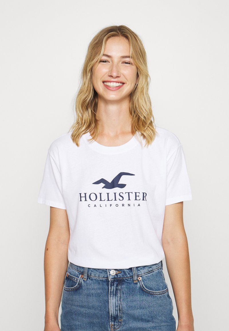 Hollister Co. TIMELESS LOGO Print Tshirt white Zalando.co.uk