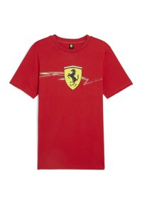 Puma SCUDERIA FERRARI RACE BIG SHIELD T-shirt imprimé rosso