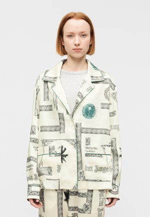 DOLLAR PAJAMA SHIRT - Πουκαμίσα με κουμπιά - ivory/black