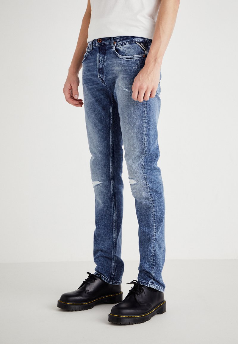 Replay - GROVER PANTS - Straight leg jeans - medium blue, Vergroten