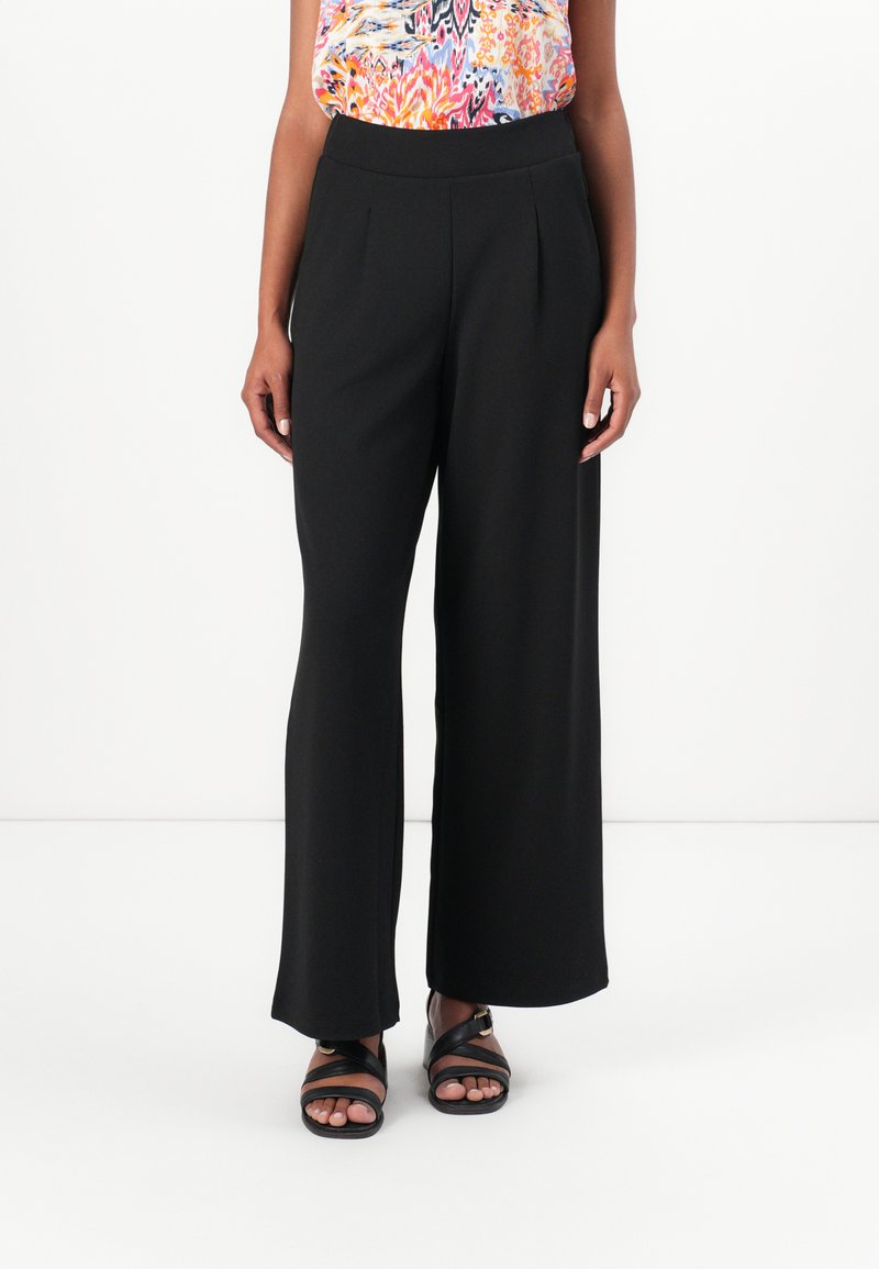 TOM TAILOR DENIM PLEATED PANTS - Broek - deep black