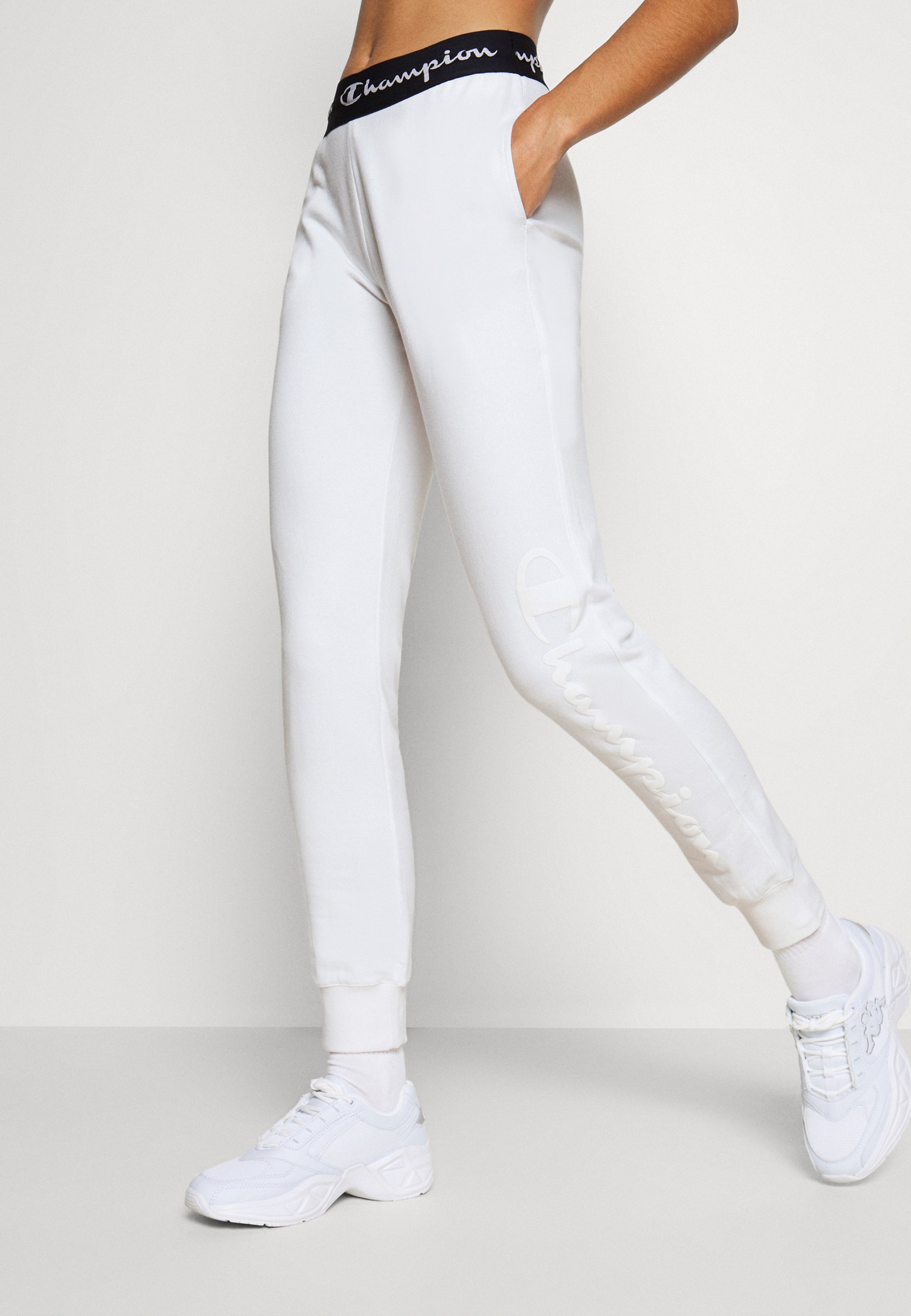 white champion tracksuit bottoms