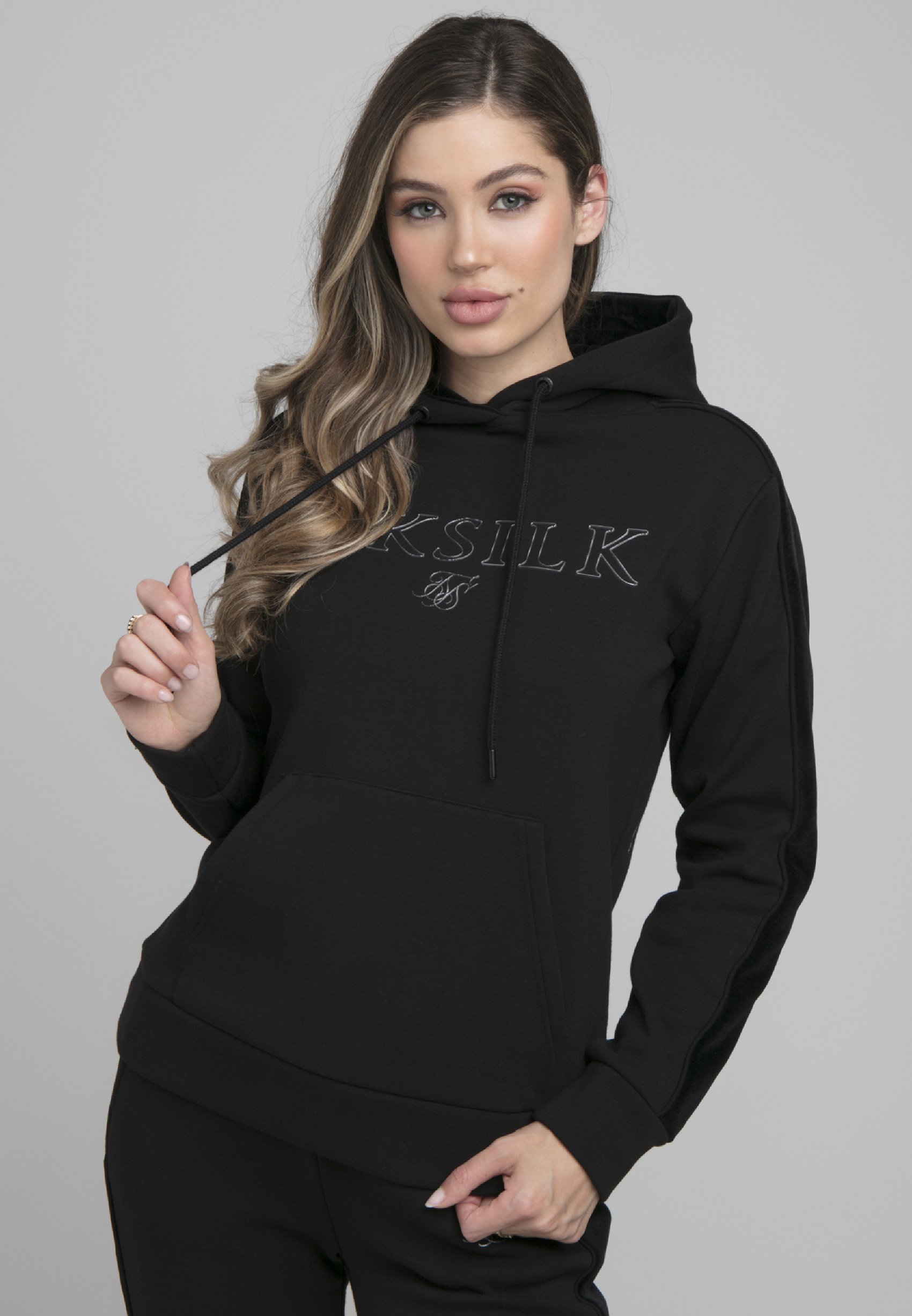 SIKSILK SIKSILK - Felpa con cappuccio - black/nero - Zalando.it