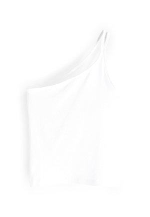 Next DOUBLE STRAP ONE SHOULDER - Top - white