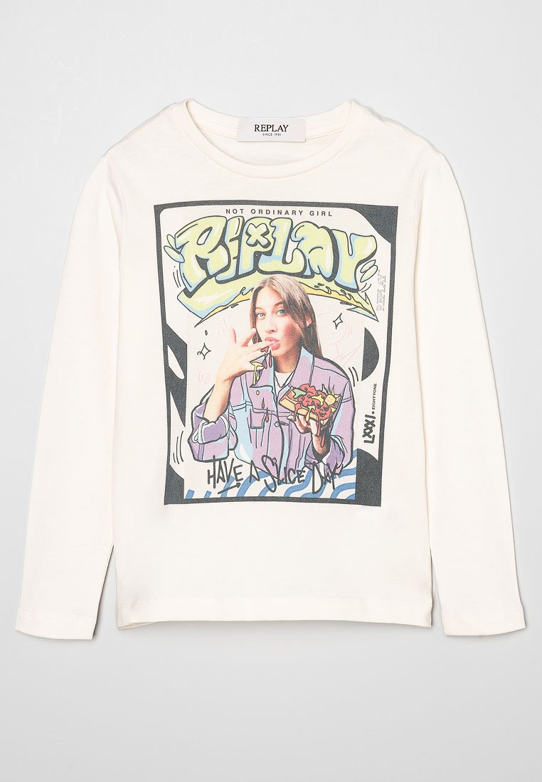 Replay Longsleeve crème