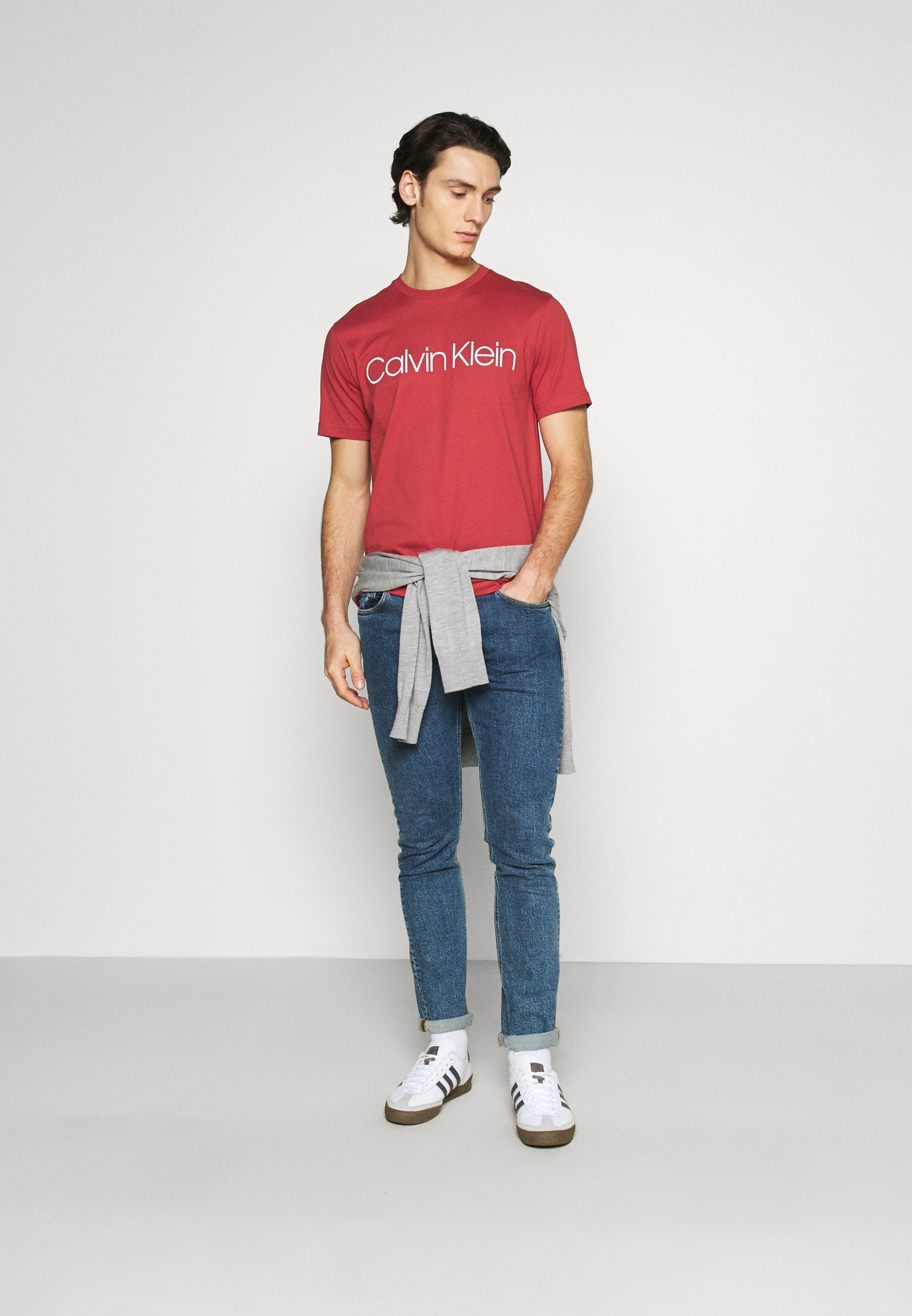 calvin klein jeans red shirt