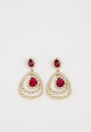 Marchesa ORBITAL PEAR DROP SIAM - Earrings - gold-coloured