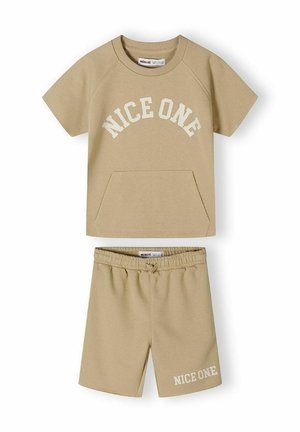 SHORT SLEEVE SET - Träningsbyxor - sand