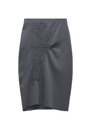ADOLFO DOMINGUEZ, ADOLFO DOMINGUEZ GATHERED MIDI KNIT SKIRT GATHERED MIDI KNIT SKIRT - Jupe crayon - dark grey