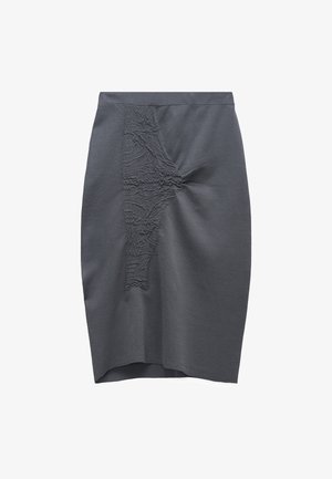 ADOLFO DOMINGUEZ, ADOLFO DOMINGUEZ GATHERED MIDI KNIT SKIRT GATHERED MIDI KNIT SKIRT - Jupe crayon - dark grey