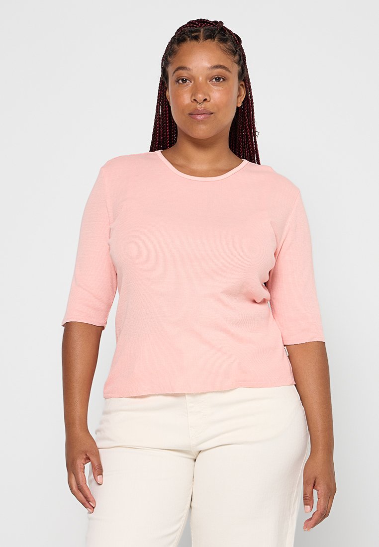 Ecoalf T-shirt basic donkerroze