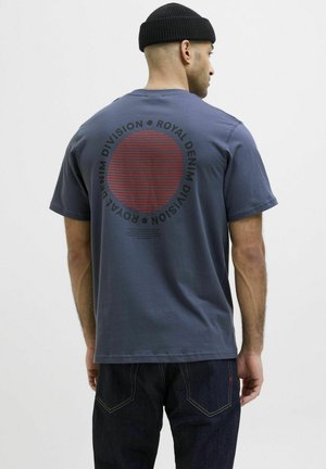 RÜCKEN RUNDHALS  - Print T-shirt - ombre blue