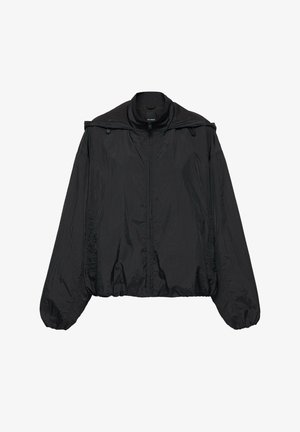 PULL&BEAR, LIGHTWEIGHT HOODED - JACKET - Veste légère - black