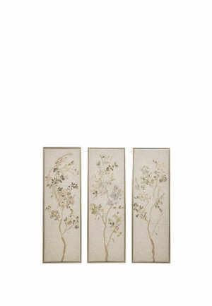 Next, SET OF 3 PRETTY FLORAL WALL ART UNISEX - Wallpaper - neutral