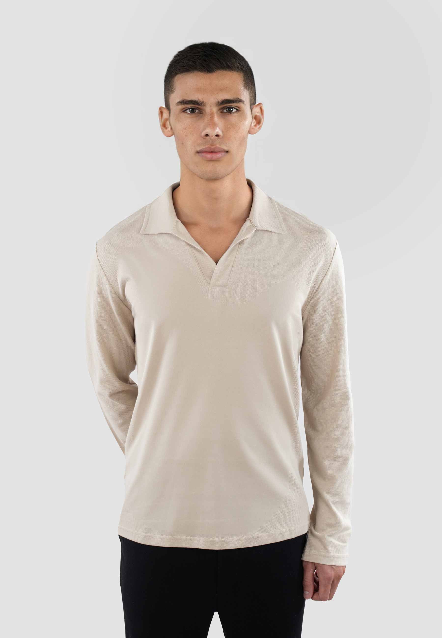 CISZERE NELSON LONGSLEEVE Polo shirt beige Zalando