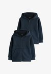 REGULAR FIT - THROUGH HOODIE 2 PACK - Zip-up sweatshirt - navy