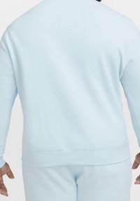 Felpa azzurra chiara a maniche lunghe, realizzata in morbido cotone. Presenta polsini a costine e una vestibilità leggermente oversize in un colore uniforme.