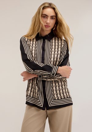 Motivi, CAMICIA CON STAMPA (ITALIAN SIZE) - Button-down blouse - nero