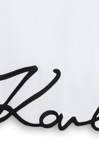KARL LAGERFELD KIDS AVEC LOGO BRODÉ EN BAS - T-shirt imprimé - blanc