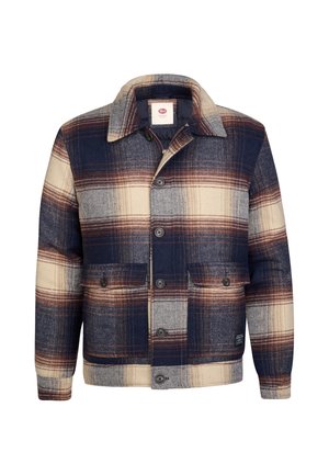 Petrol Industries, CHECK BOMBER JACKET STEELVALLEY - Light jacket - royal navy