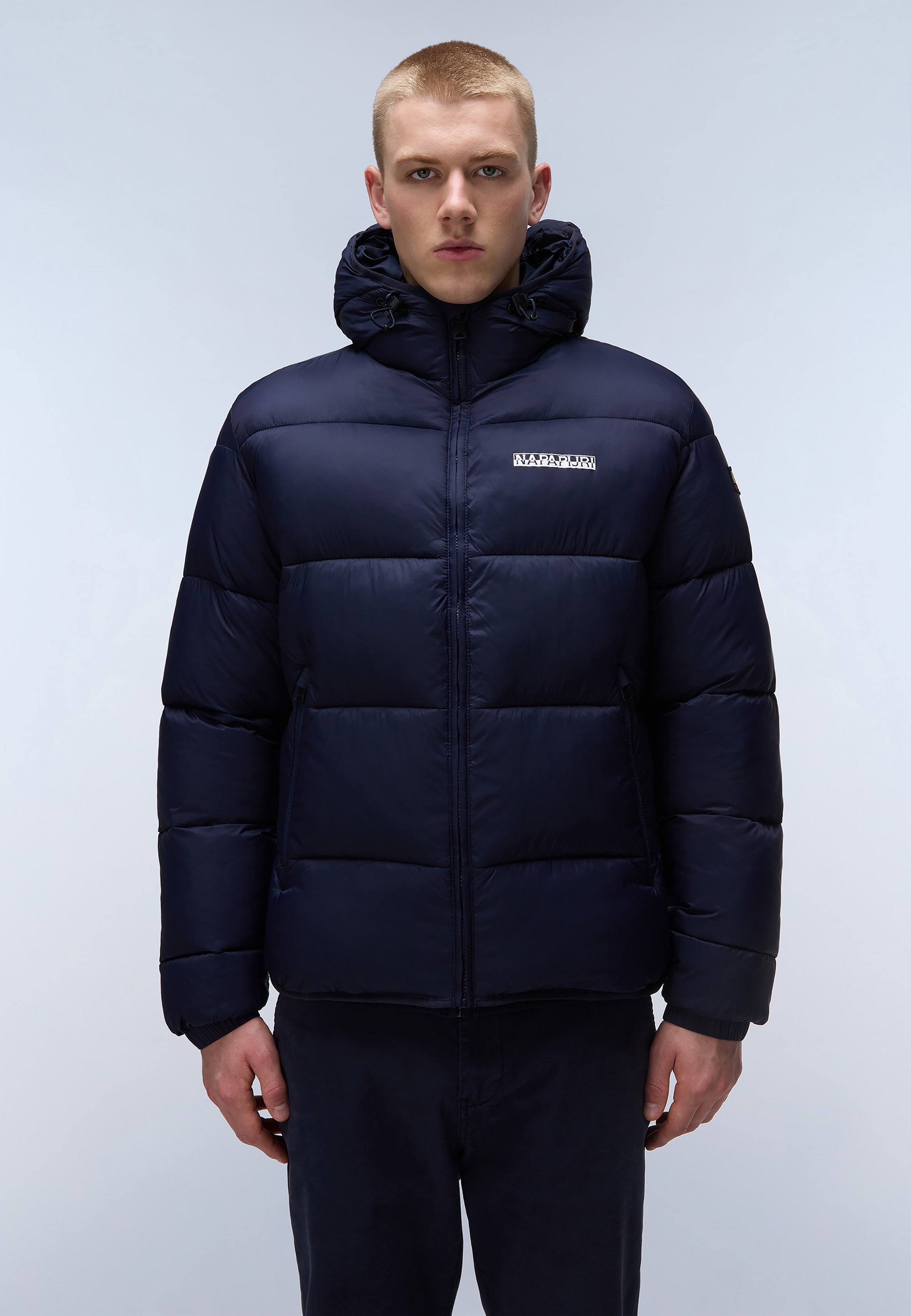 Giacca Napapijri Shade Uomo | Blu Marino Taglia XS | Anorak Con Cappuccio Imbottito E Tasche - 2