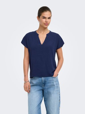 JDY, JDYLION LIFE S/S TOP WVN NOOS - Blouse - medieval blue