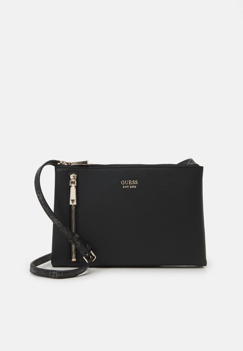 Guess NAYA DOUBLE ZIP CROSSBODY Across body bag coal/multi/black