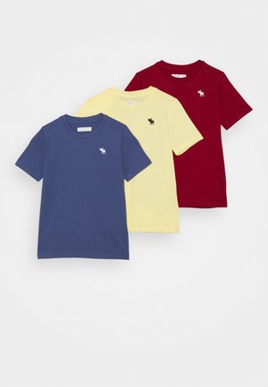 CREW 3 PACK - T-shirt z nadrukiem - blue/yellow/dark red