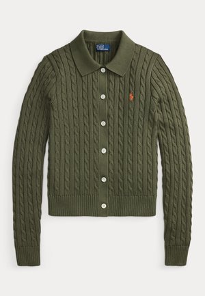 Polo Ralph Lauren, CABLE-KNIT COTTON CARDIGAN - Kardigan - dense olive