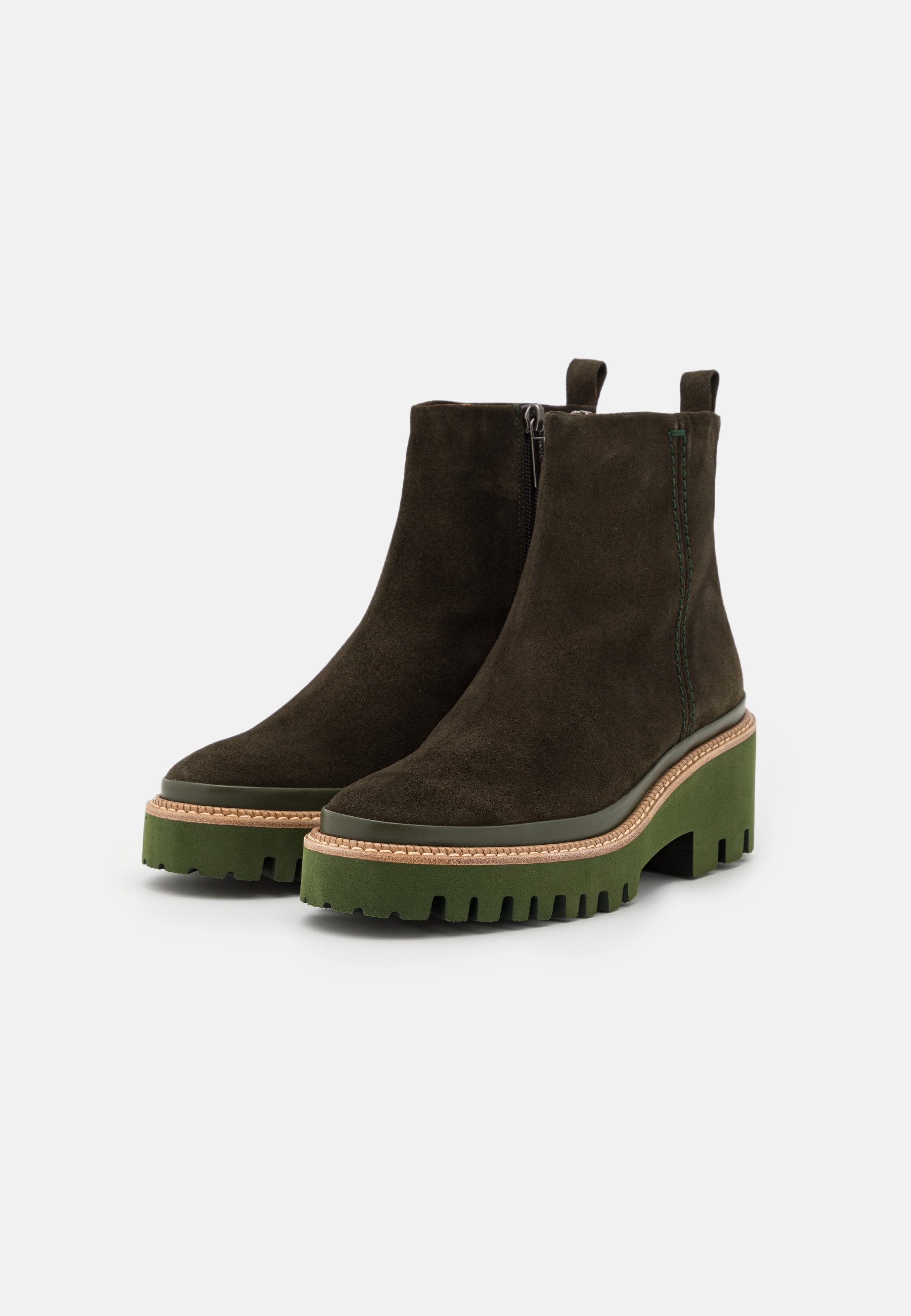 Pons Quintana CARMEN - Platform ankle boots - green - Zalando.co.uk
