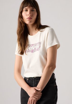 THE PERFECT TEE - Marškinėliai su spaudiniu - egret