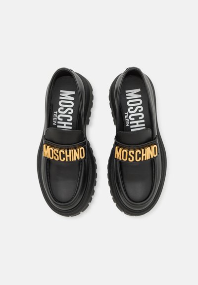 MOSCHINO UNISEX - Slippers - black/gold