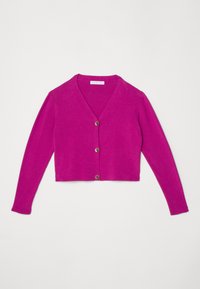 TEXTURED - Strickjacke - berry