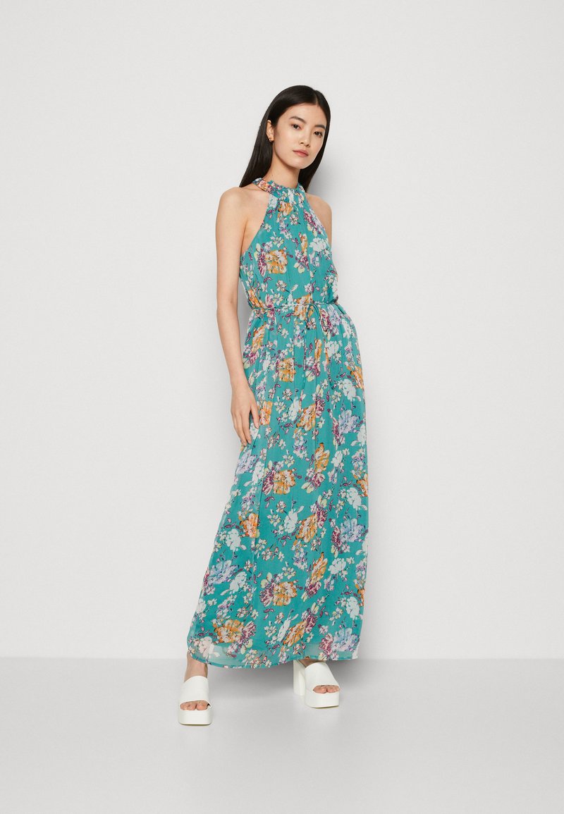 ONLY ONLASTA PRICILLA HALTERNECK DRESS Robe longue deep jungle tea