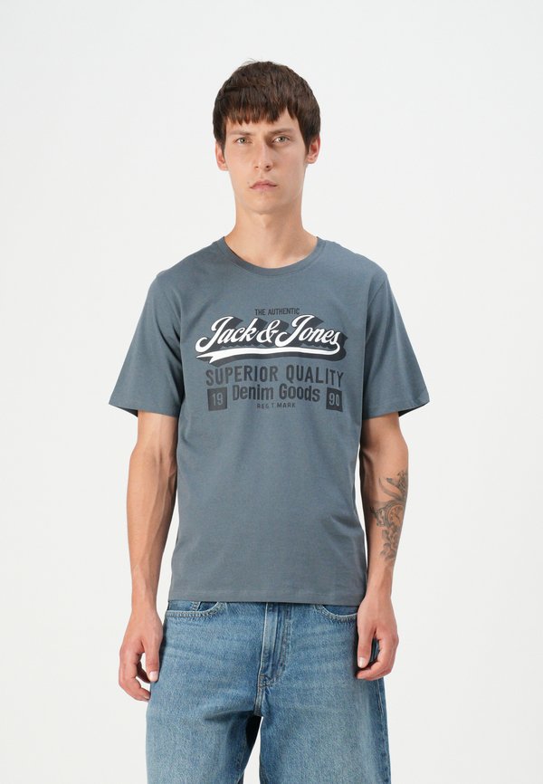 JJELOGO TEE O NECK - Print T-shirt - stormy weather