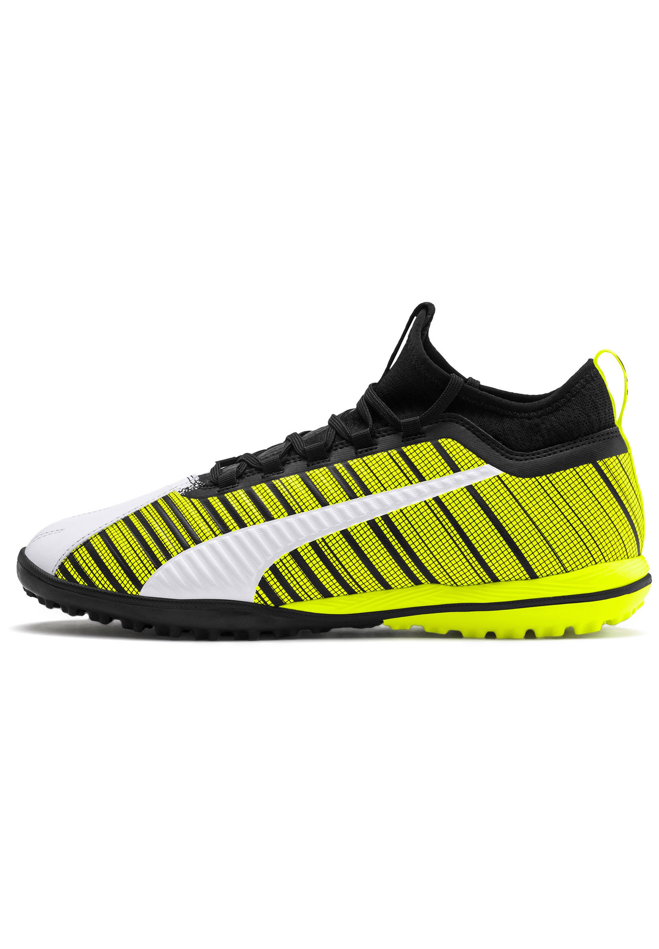 Puma PUMA ONE 5.3 TT FUSSBALLSCHUH HERREN - Fußballschuh Nocken - puma  white / puma black / yellow alert/weiß - Zalando.de