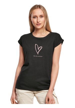 ROLL UP LEBMO - Print T-shirt - shirt black (print: rosegold flex a0092)