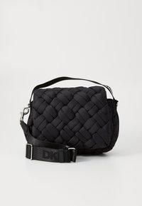 NADIA FLAP SHOULDER BAG - Handbag - black/silver-coloured