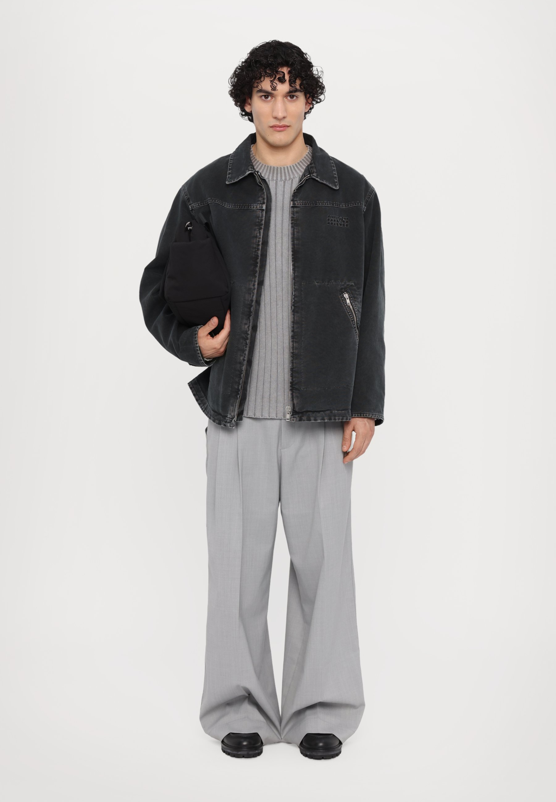 MM6 Maison Margiela UNISEX - Denim jacket - black - Zalando.co.uk