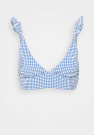 LONGLINE RUFFLE - Bikini top - blue lion