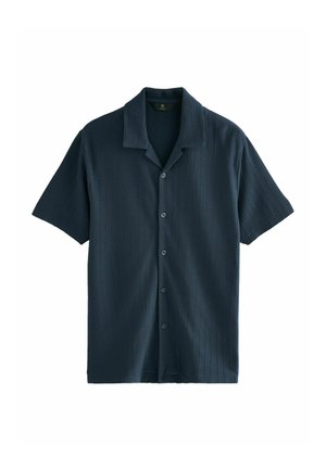 TEXTURED SHORT SLEEVE - Marškiniai - navy blue
