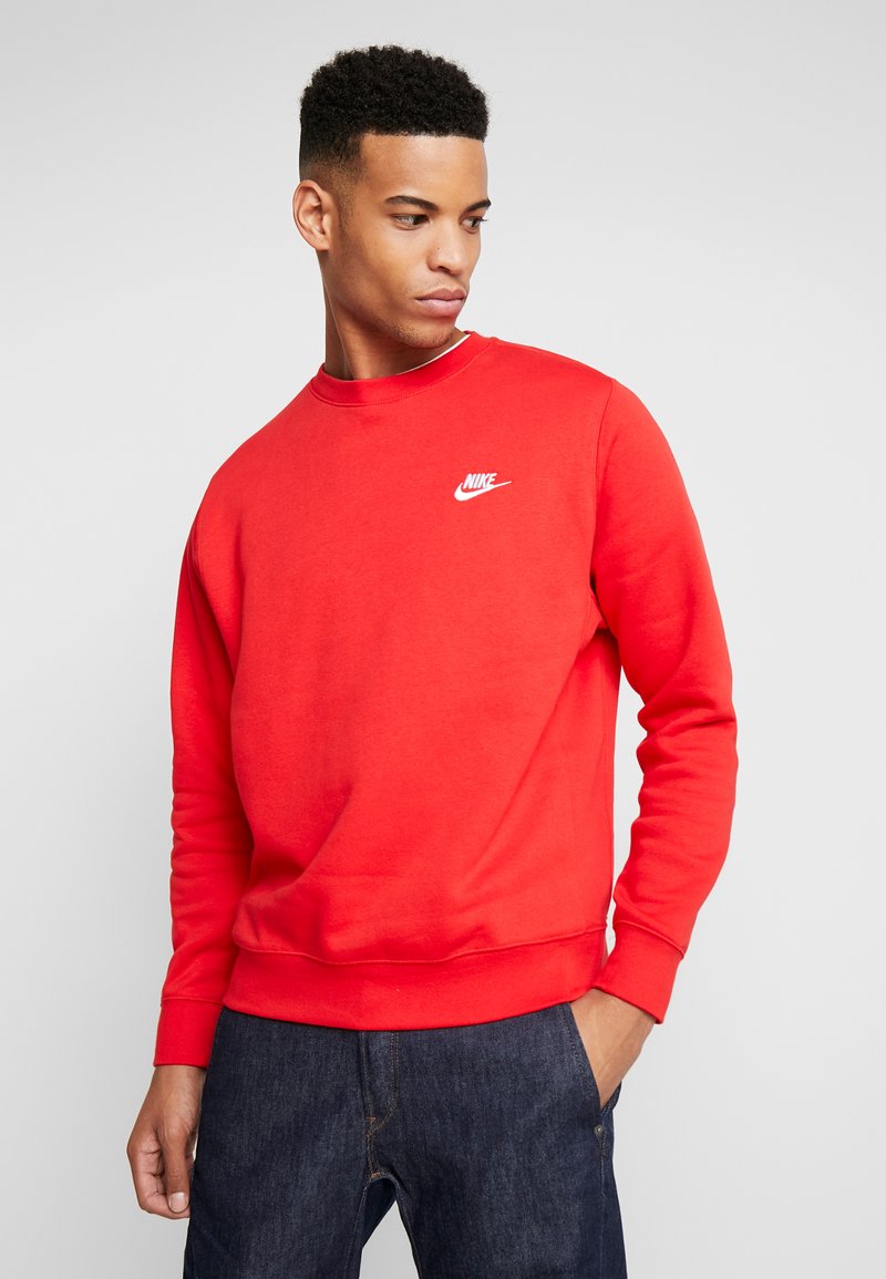 Nike Sportswear CRW - Felpa con cappuccio - university red/white