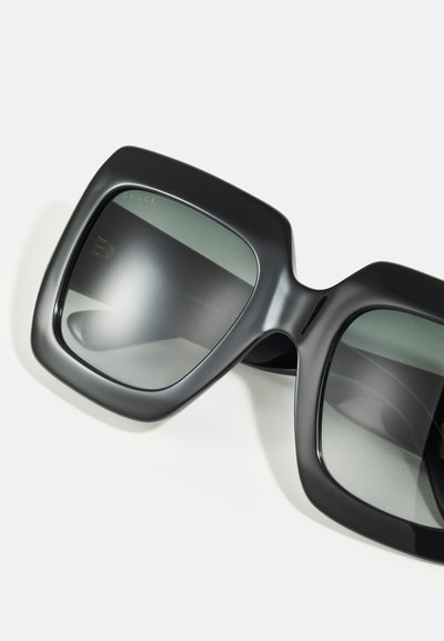 Gucci GG OVERSIZED SQUARE ACETATE SUNGLASSES - Sonnenbrille - black/grey