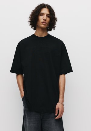 SHORT SLEEVE EXTRA LOOSE  - Tricou basic - black