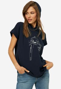 LAURASØN Triko s potiskem - dark blue