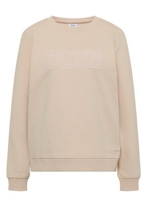 Cecil, SWEATSHIRT MIT RUNDHALS UND ARTWORK - Sudadera - pearl beige